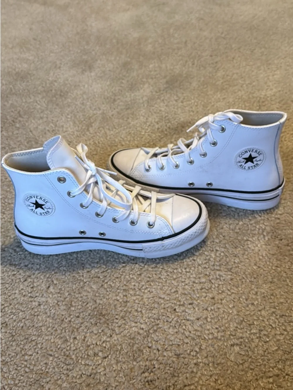 Converse White High-Top Canvas Sneakers
